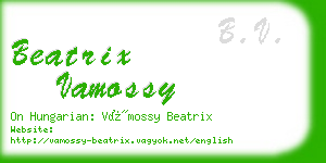 beatrix vamossy business card